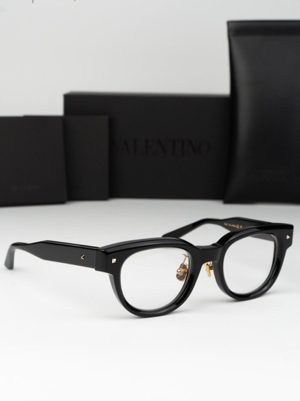 Valentino Women Eyeglasses Black Square V-ESSENTIAL-V VLX-163 A-AF NEW AUTHENTIC